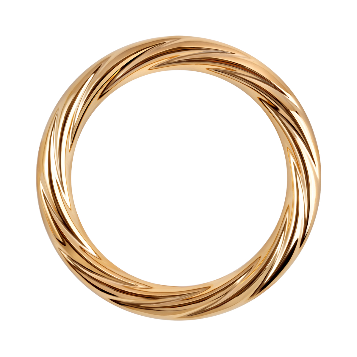 BRANSOLETKA BANGLE ŻÓŁTE PVD ŚREDNICA 63 MM