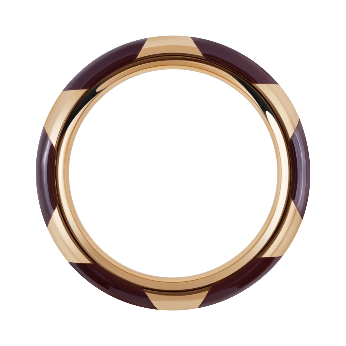 BRANSOLETKA ŻÓŁTE PVD BORDOWA EMALIA ŚREDNICA 63 MM