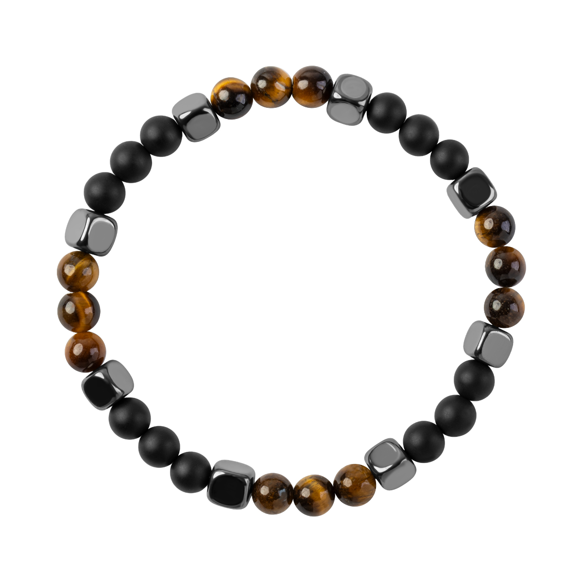 BRANSOLETKA OKO TYGRYSA,ONYKS,HEMATYT