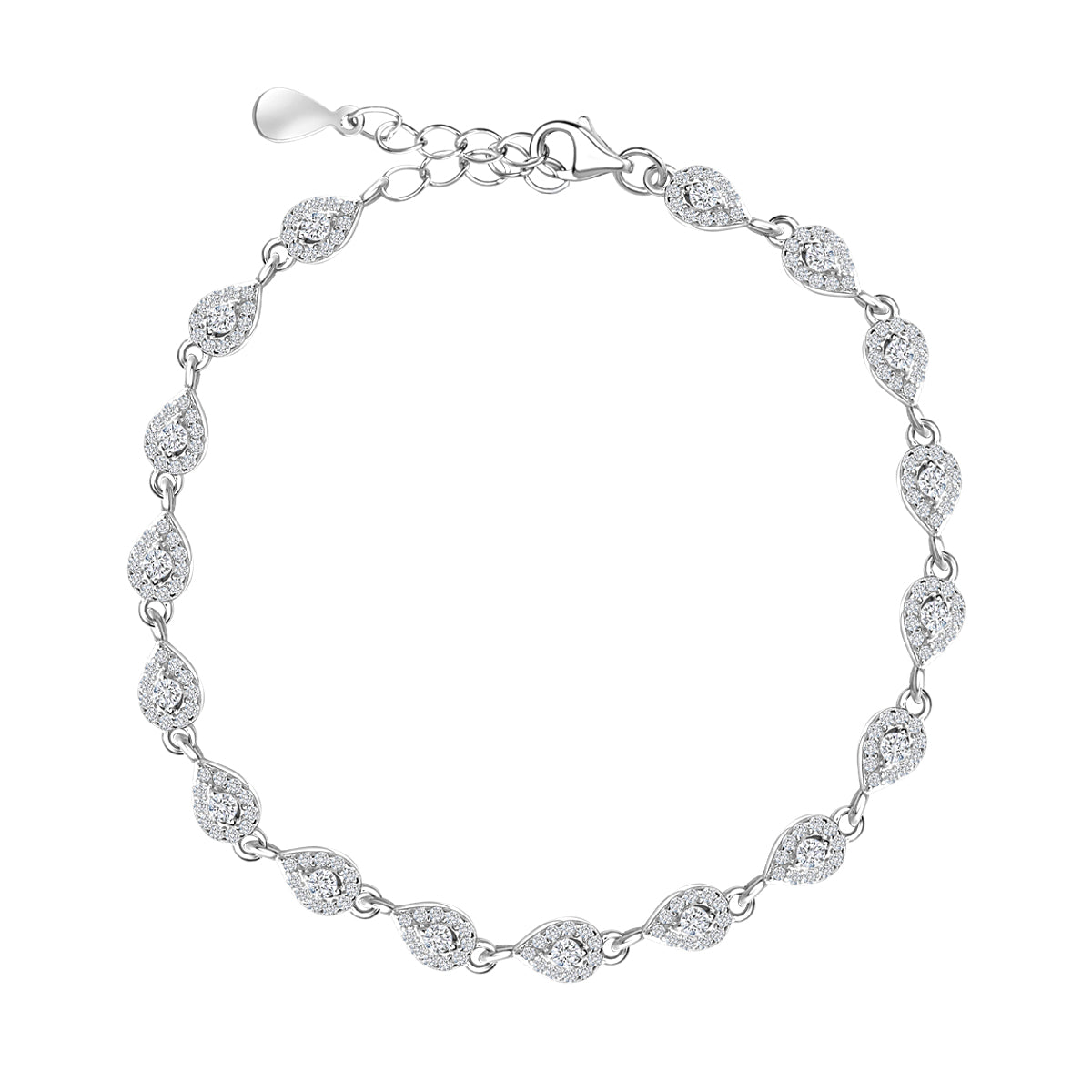 Bransoletka srebrna z cyrkoniami