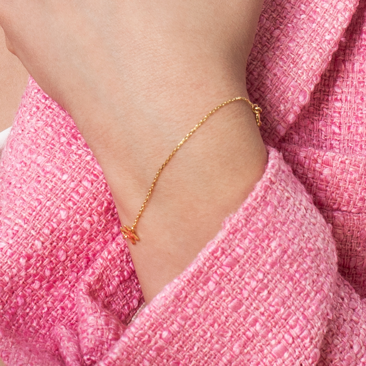 Gold-plated silver bracelet - letter K