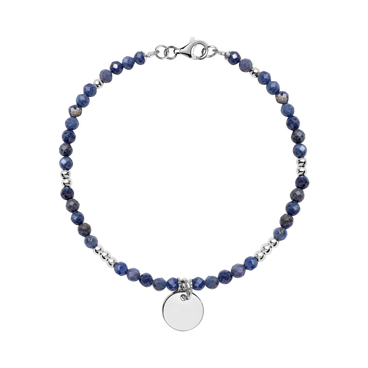 Strieborný náramok so zafírami - Palette