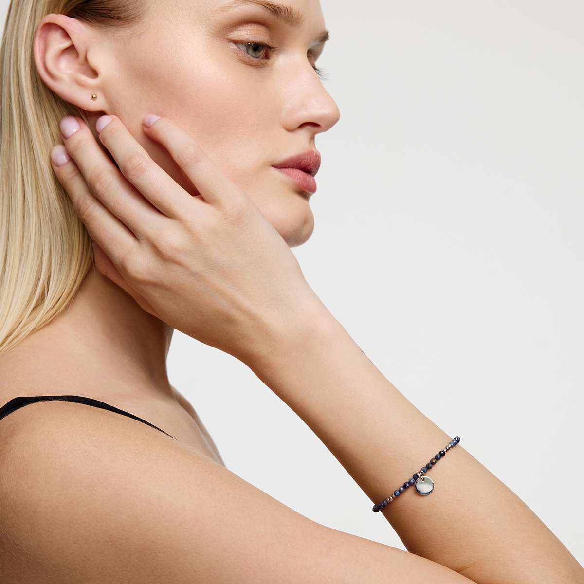 Strieborný náramok so zafírami - Palette