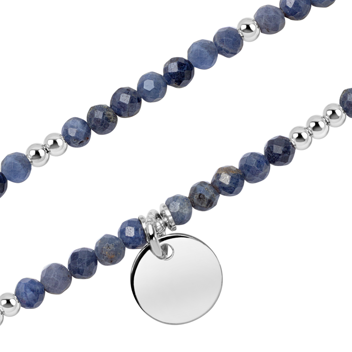 Strieborný náramok so zafírami - Palette