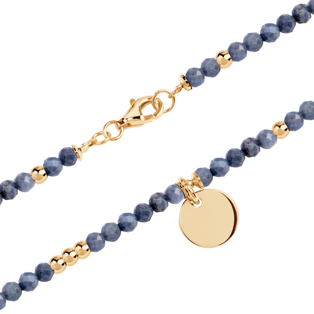 Pozlátený náramok so zafírmi - kruhy - Palette