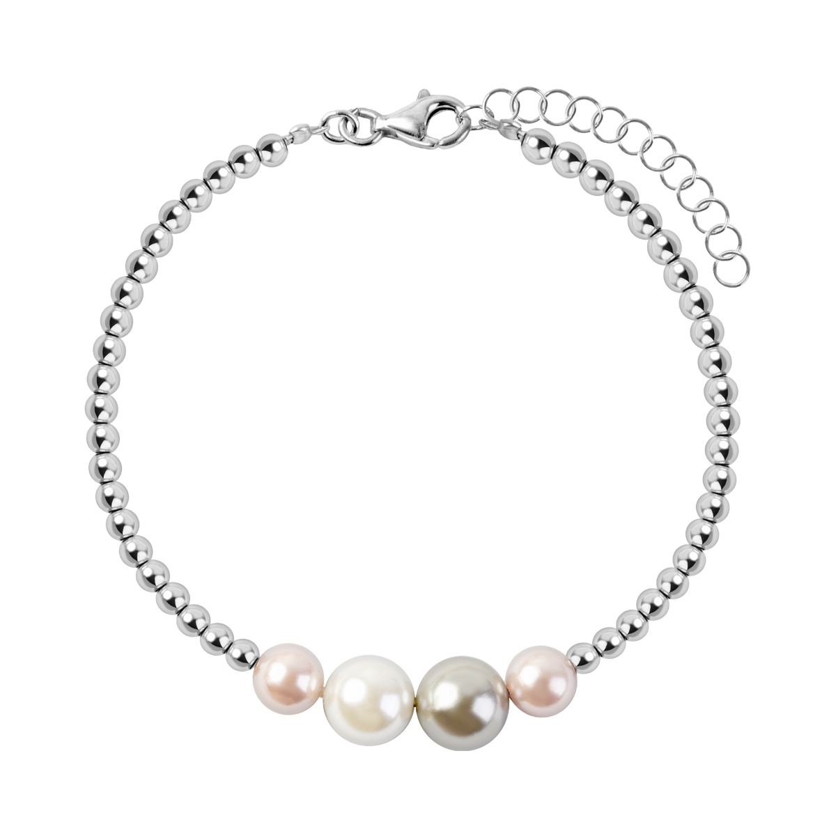 BRANSOLETKA MUSZLA POWLEKANA HEMATYT (0,86 G)