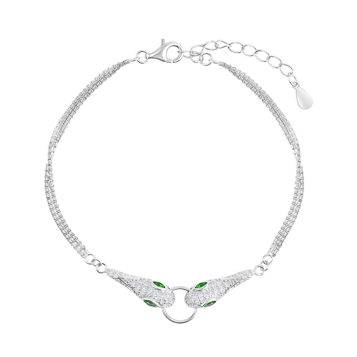 BRANSOLETKA ROD DWIE ŻMIJE 16+3 CM