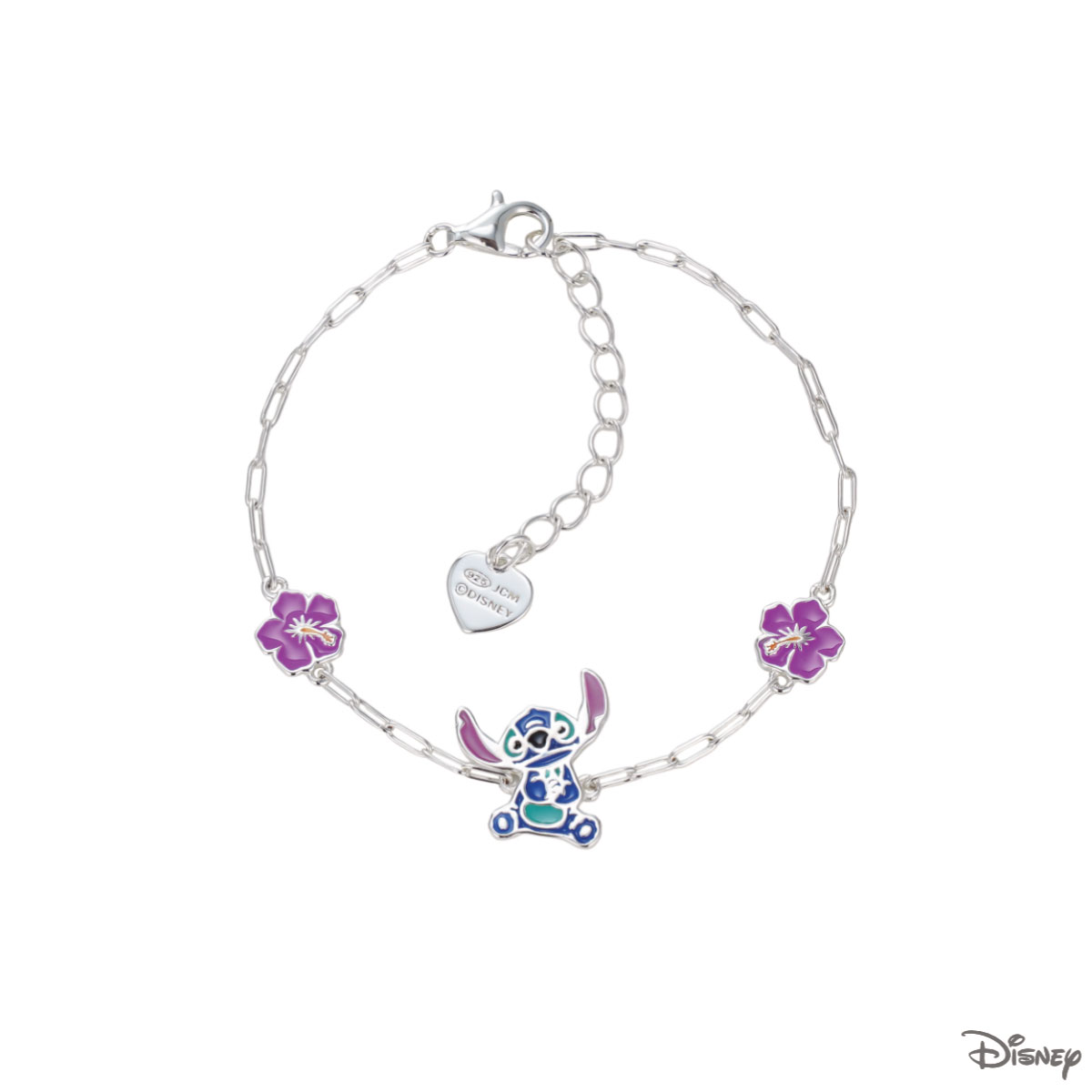 BRANSOLETKA STITCH DISNEY EMALIA NIEB/RÓŻ