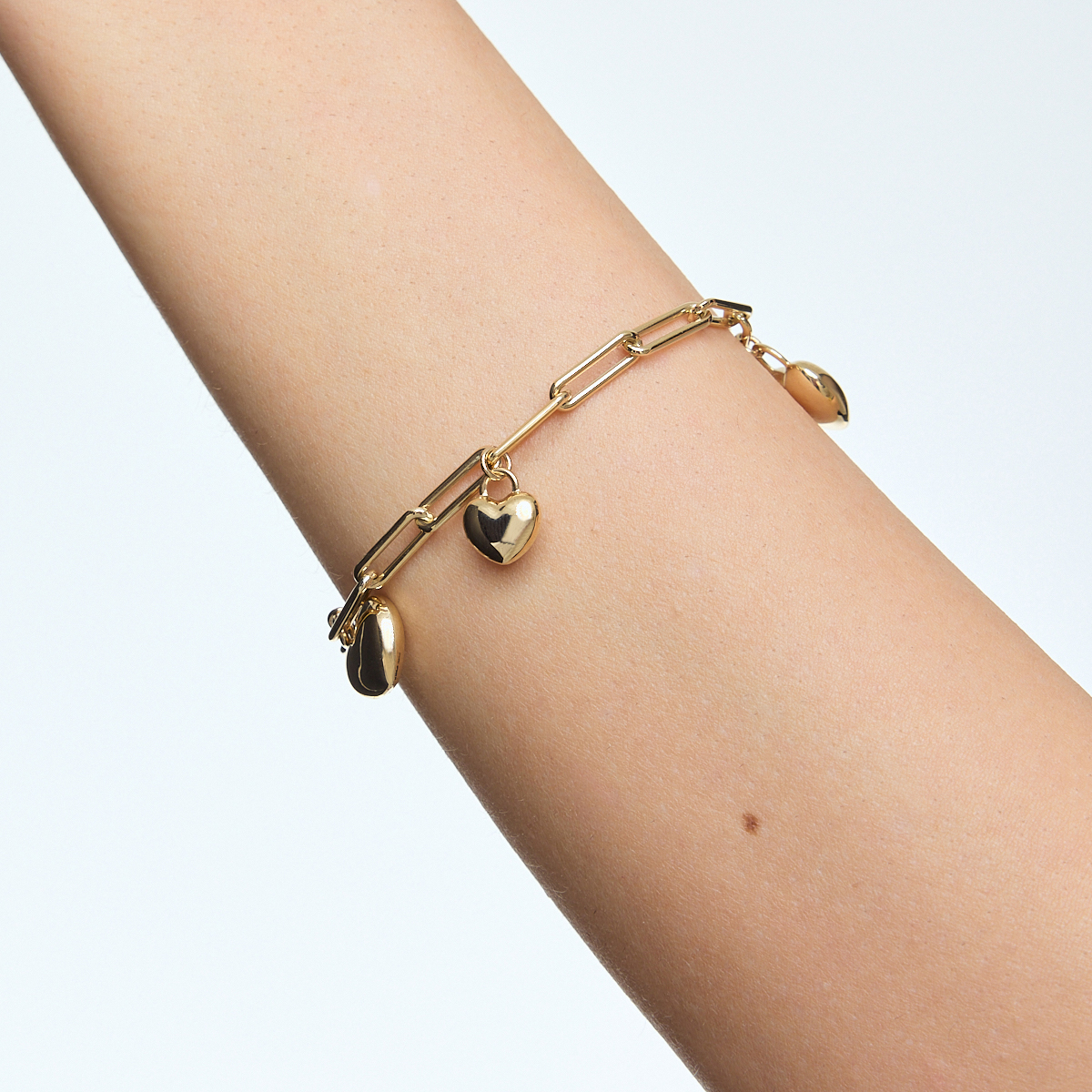 Zlatý náramok - srdiečka - BeLoved