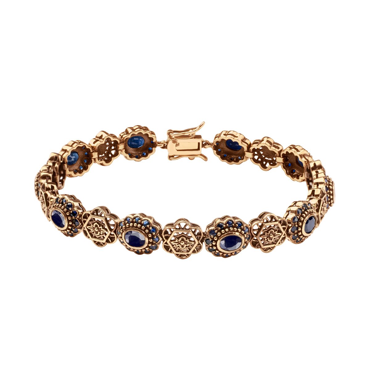 Gold bracelet with sapphires - Victorian Collection