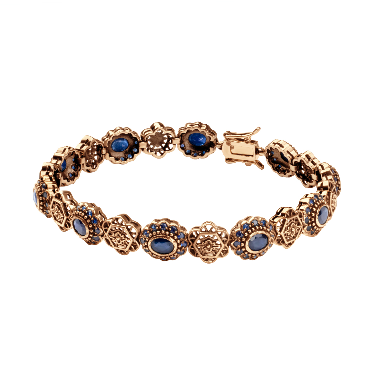 Gold bracelet with sapphires - Victorian Collection