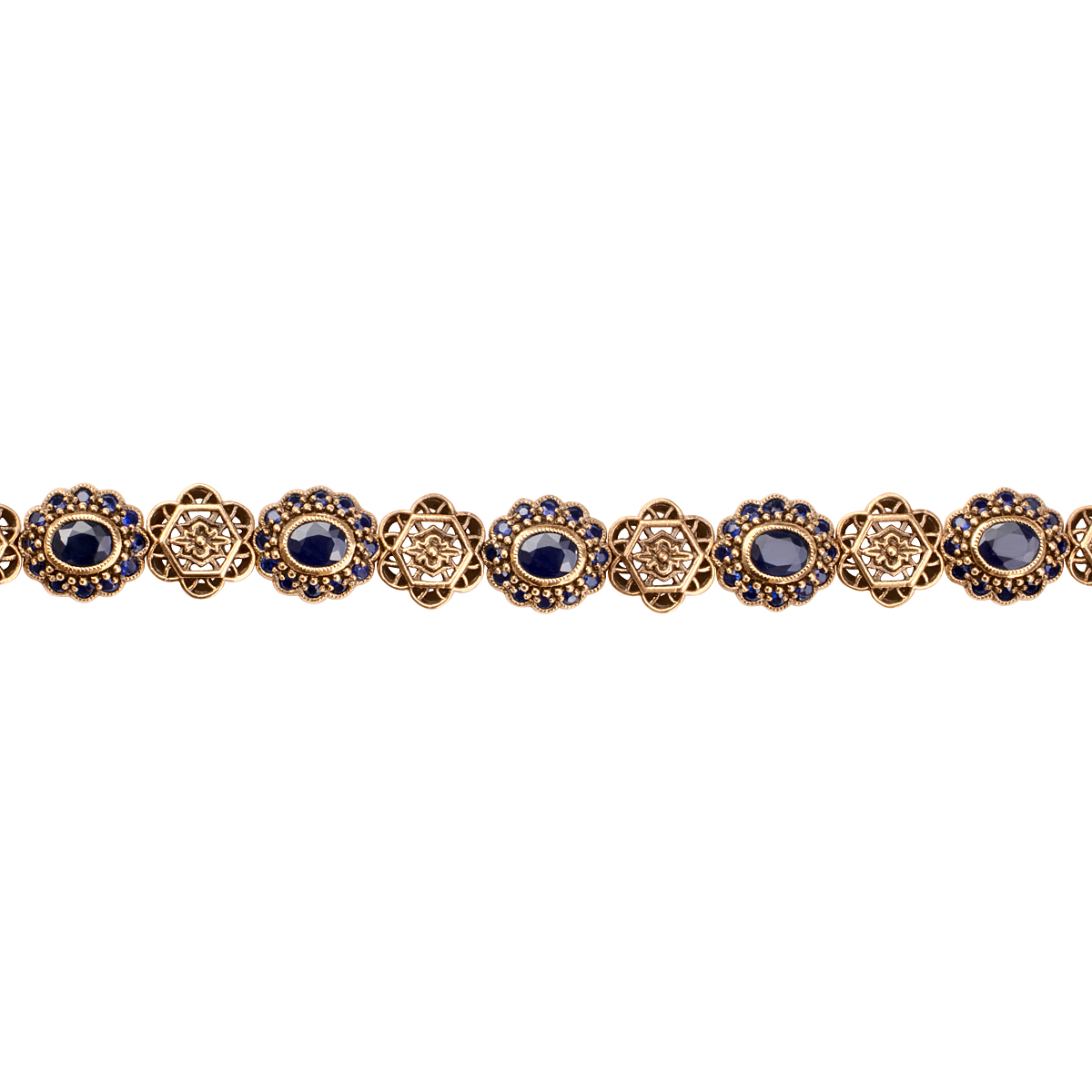 Gold bracelet with sapphires - Victorian Collection