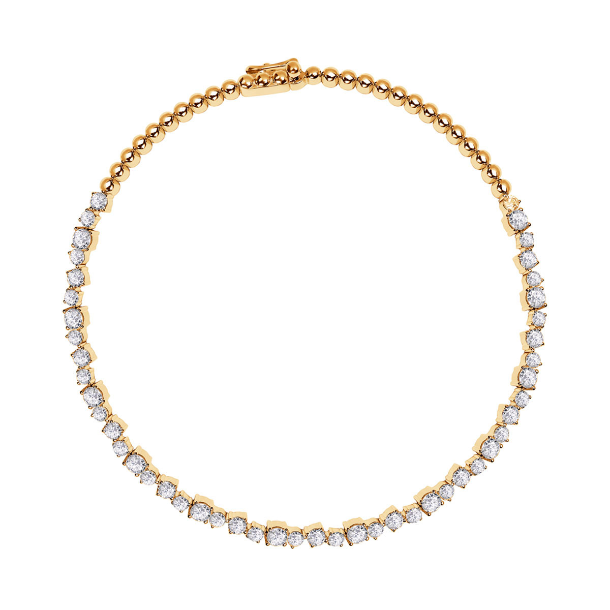 Gold bracelet with sapphires