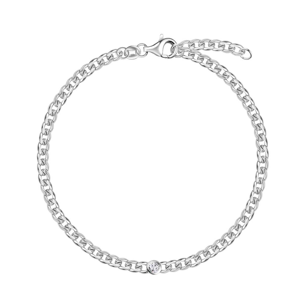 White gold bracelet with diamond
