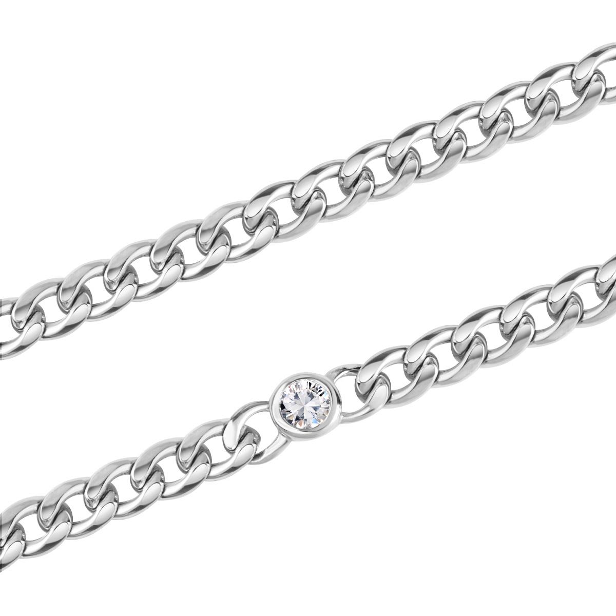 White gold bracelet with diamond