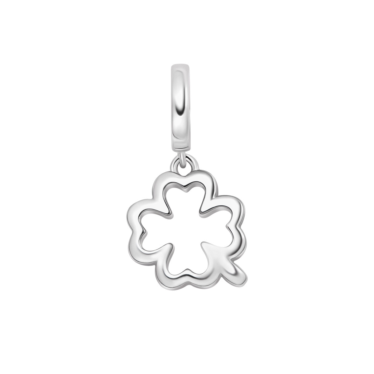 Silver beads - shamrock - Dots