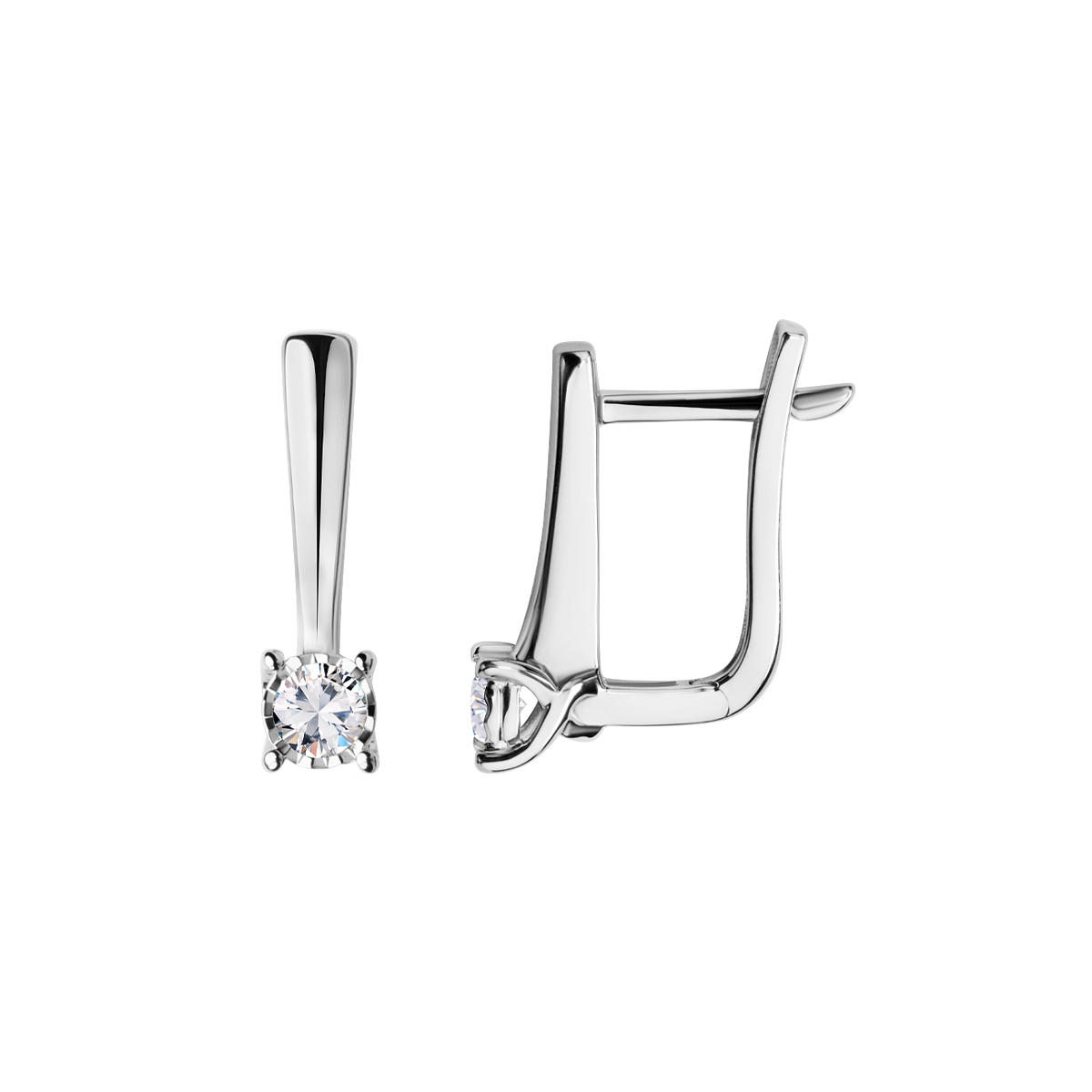 Náušnice z bieleho zlata s diamantmi