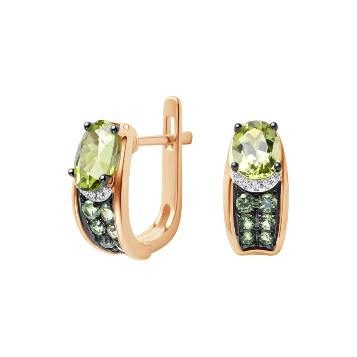 DIAM.0,02CT-10SZT(H-I/SI2-P1) PERIDOT 1,71CT-2SZT GRANATY ZIEL. 0.34CT-12SZT