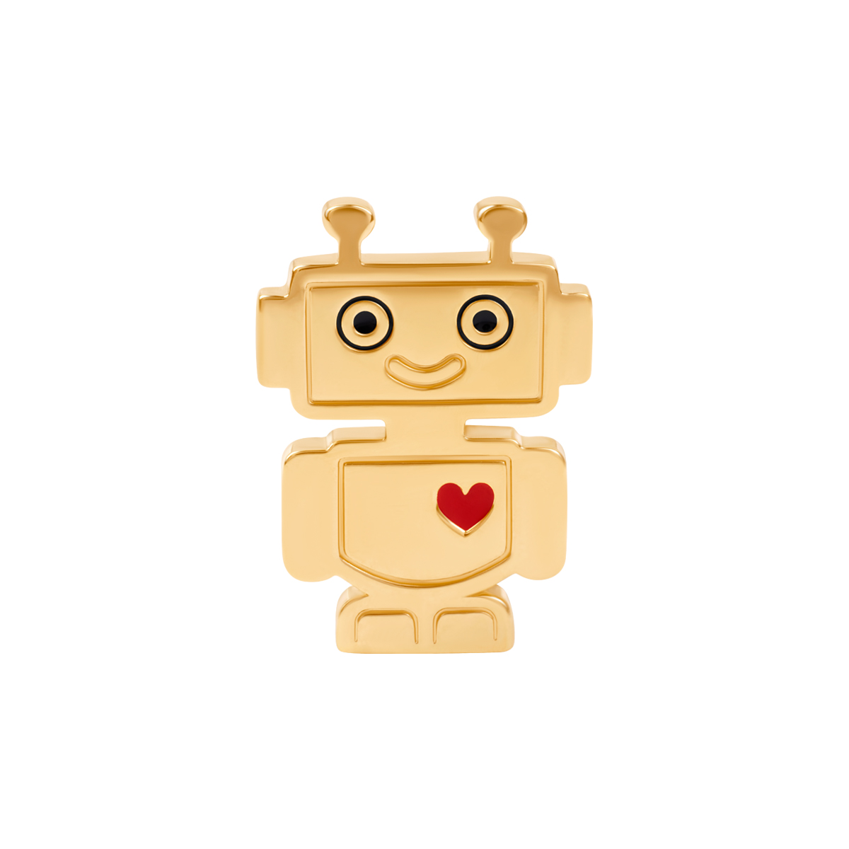 PIN ROBOT Z CZERWONA EMALIĄ ZŁOC