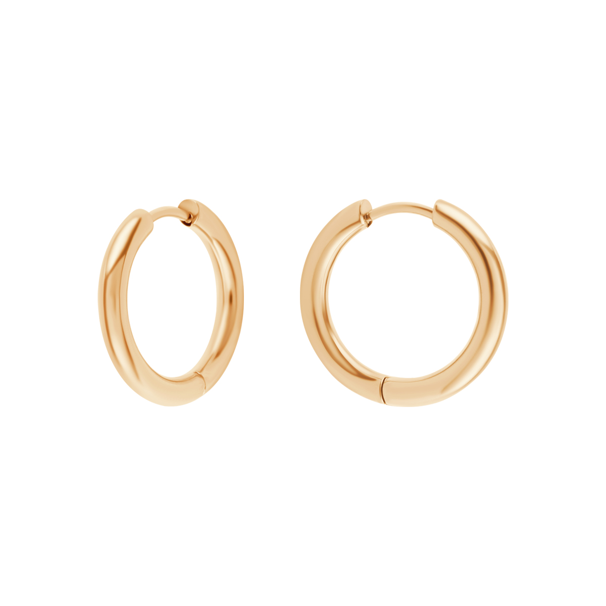 KOLCZYKI ŻÓŁTE PVD FI 14 MM