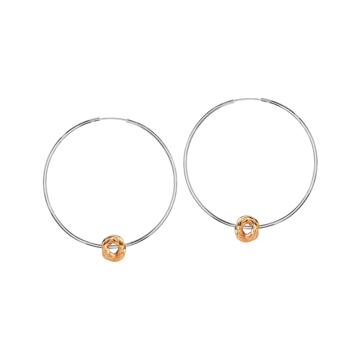 Silver earrings - hoop - Simple