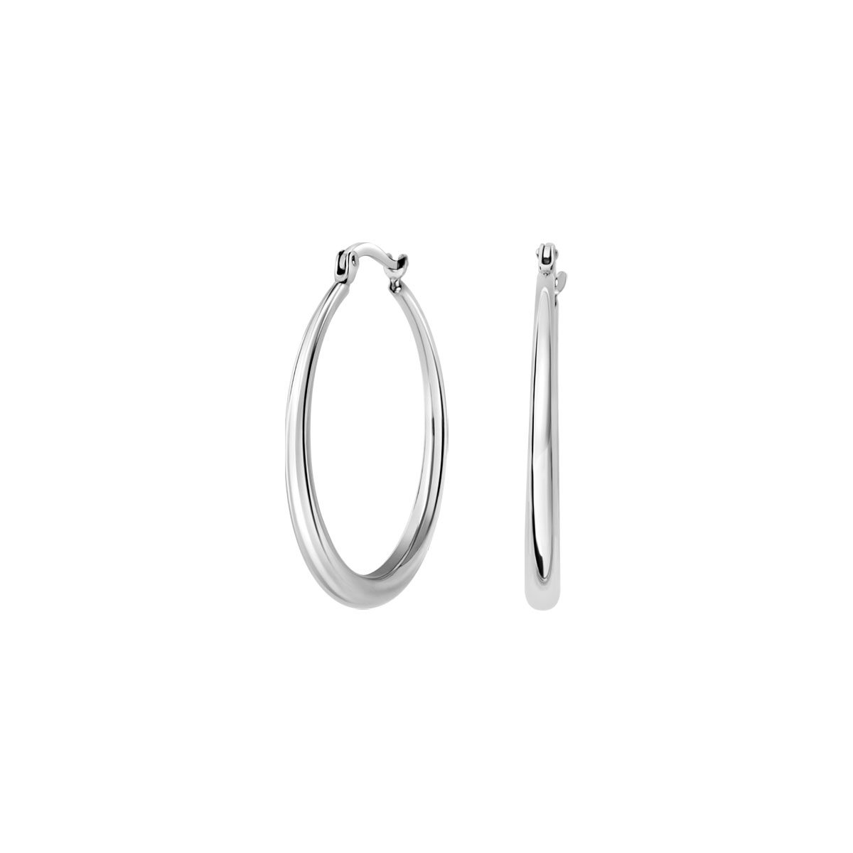 Earrings in white gold - circles