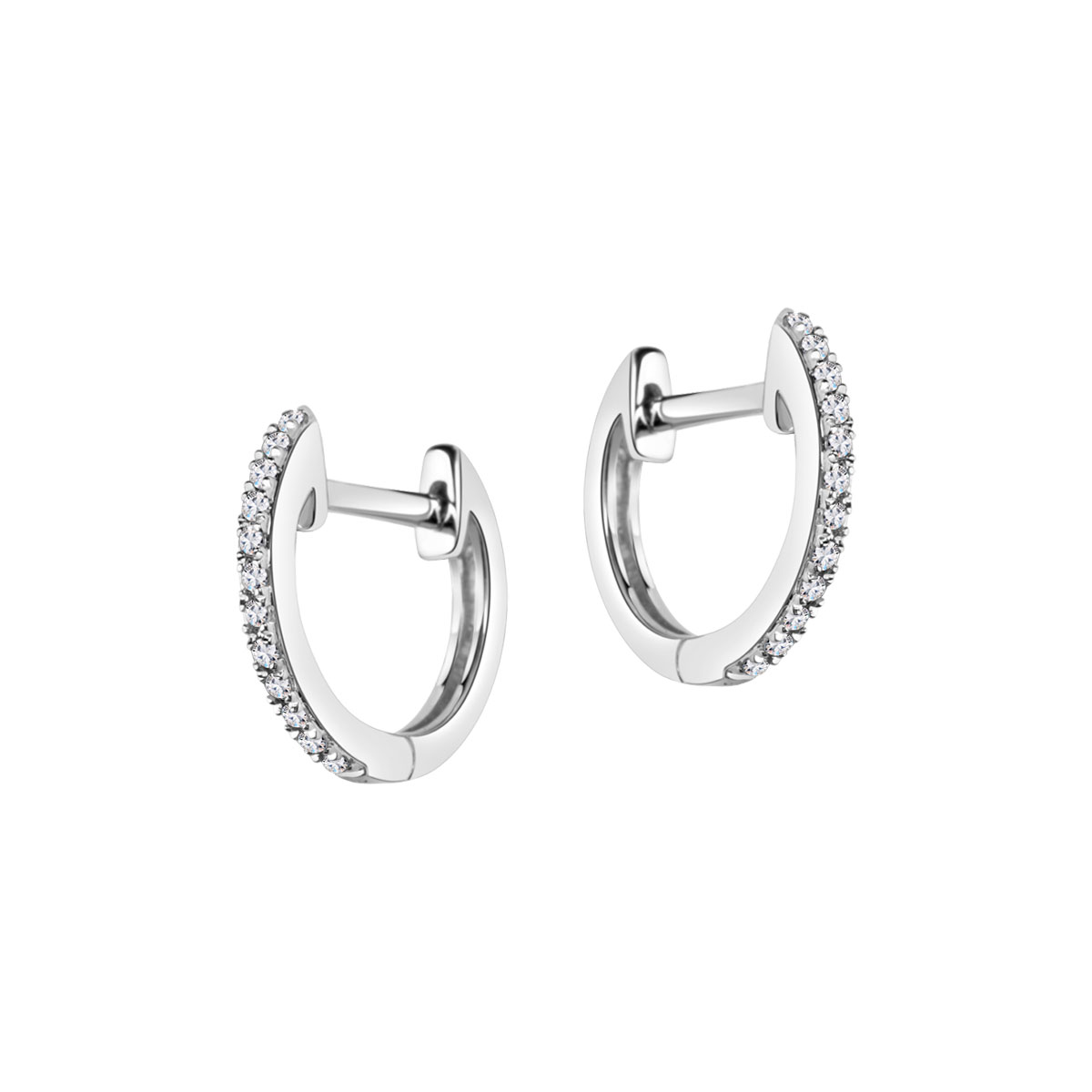White gold earrings with diamonds