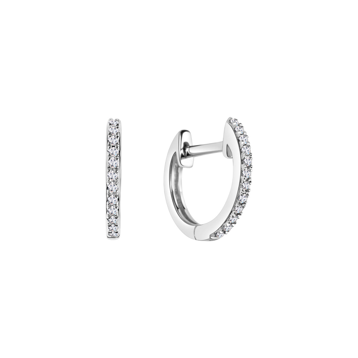 White gold earrings with diamonds