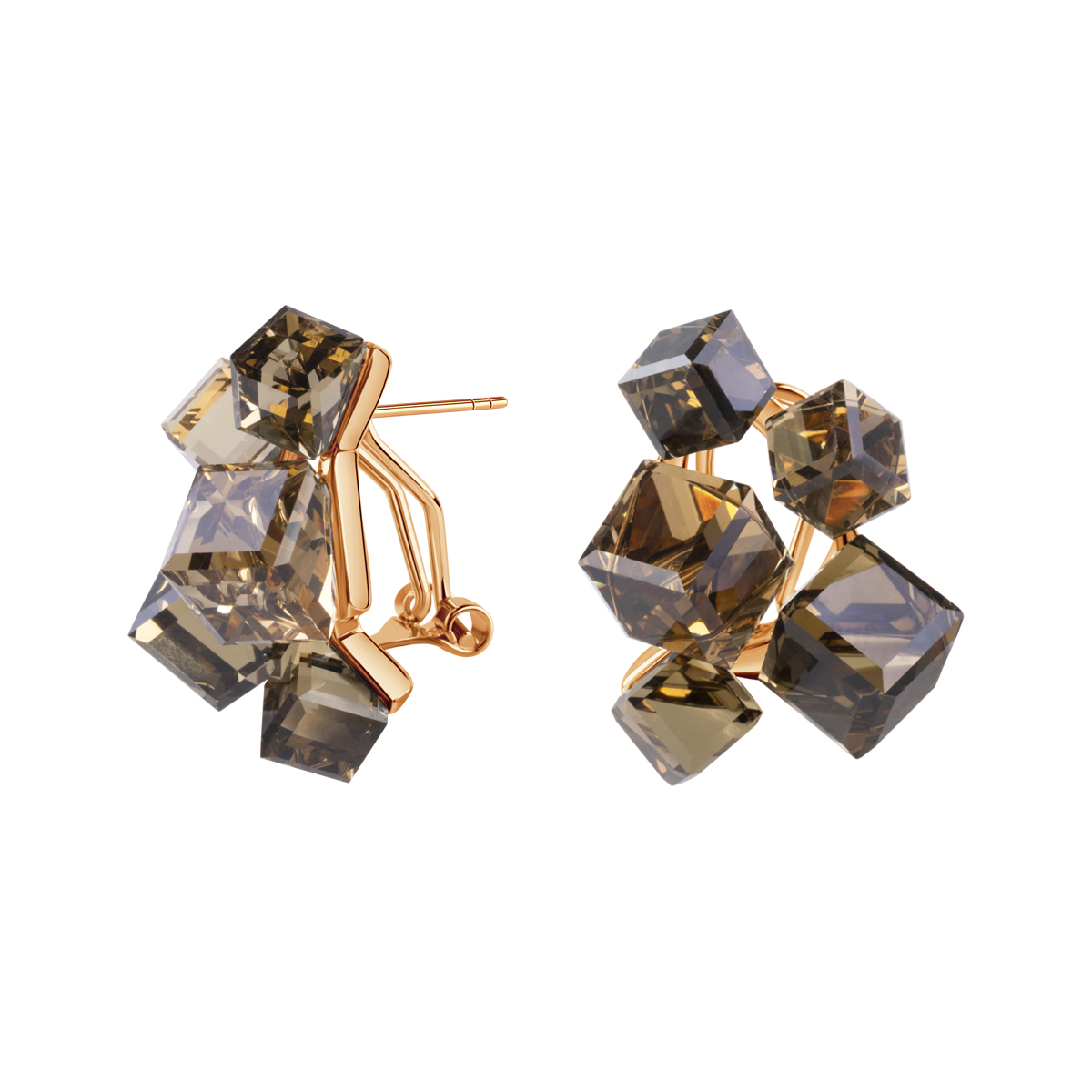 KOLCZYKI ZŁOC SZKŁO