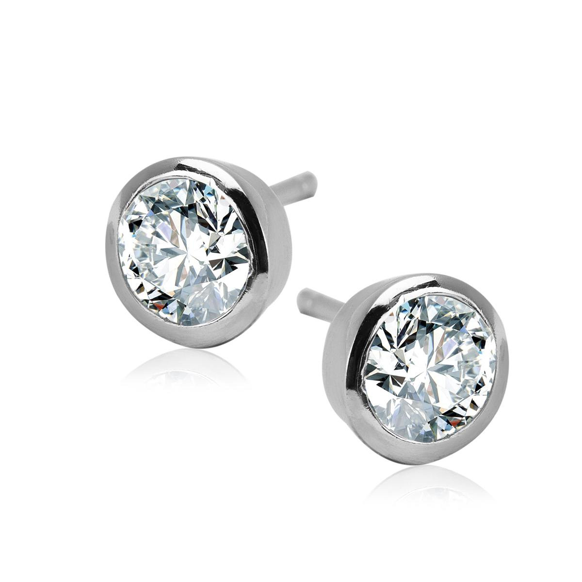 Silver earrings with zirconias - Unique