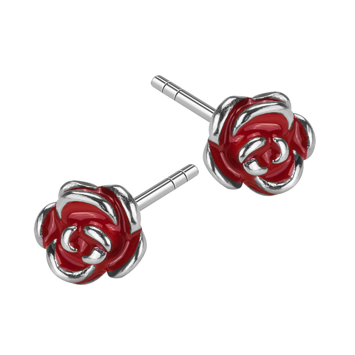 Silver earrings with enamel - Mini