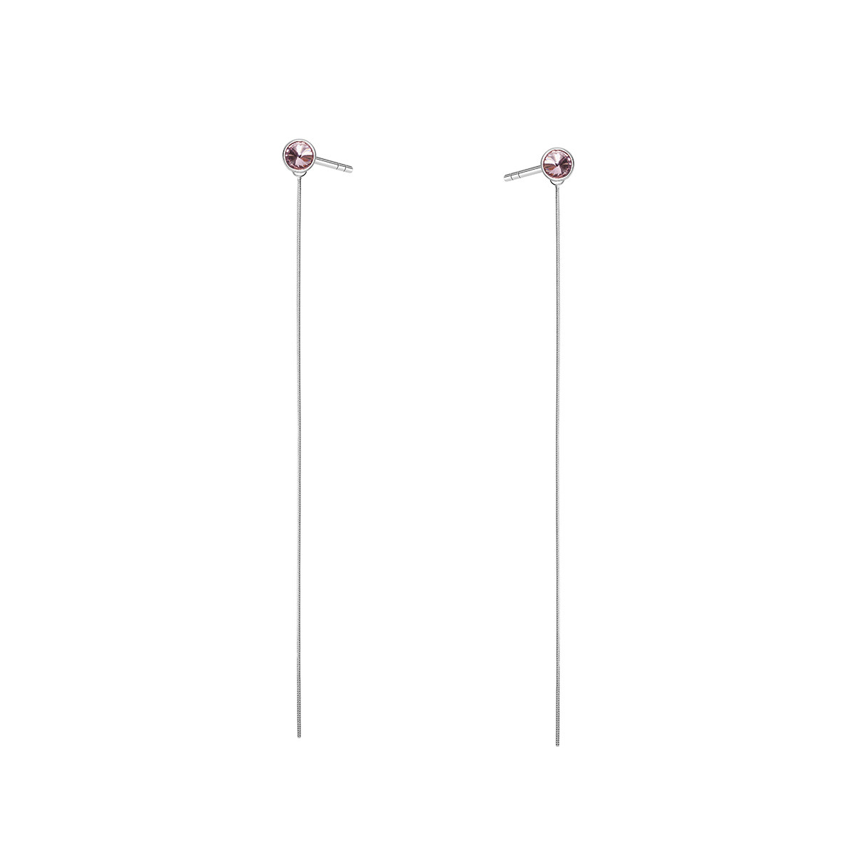 Silver earrings with zirconias - Bloom