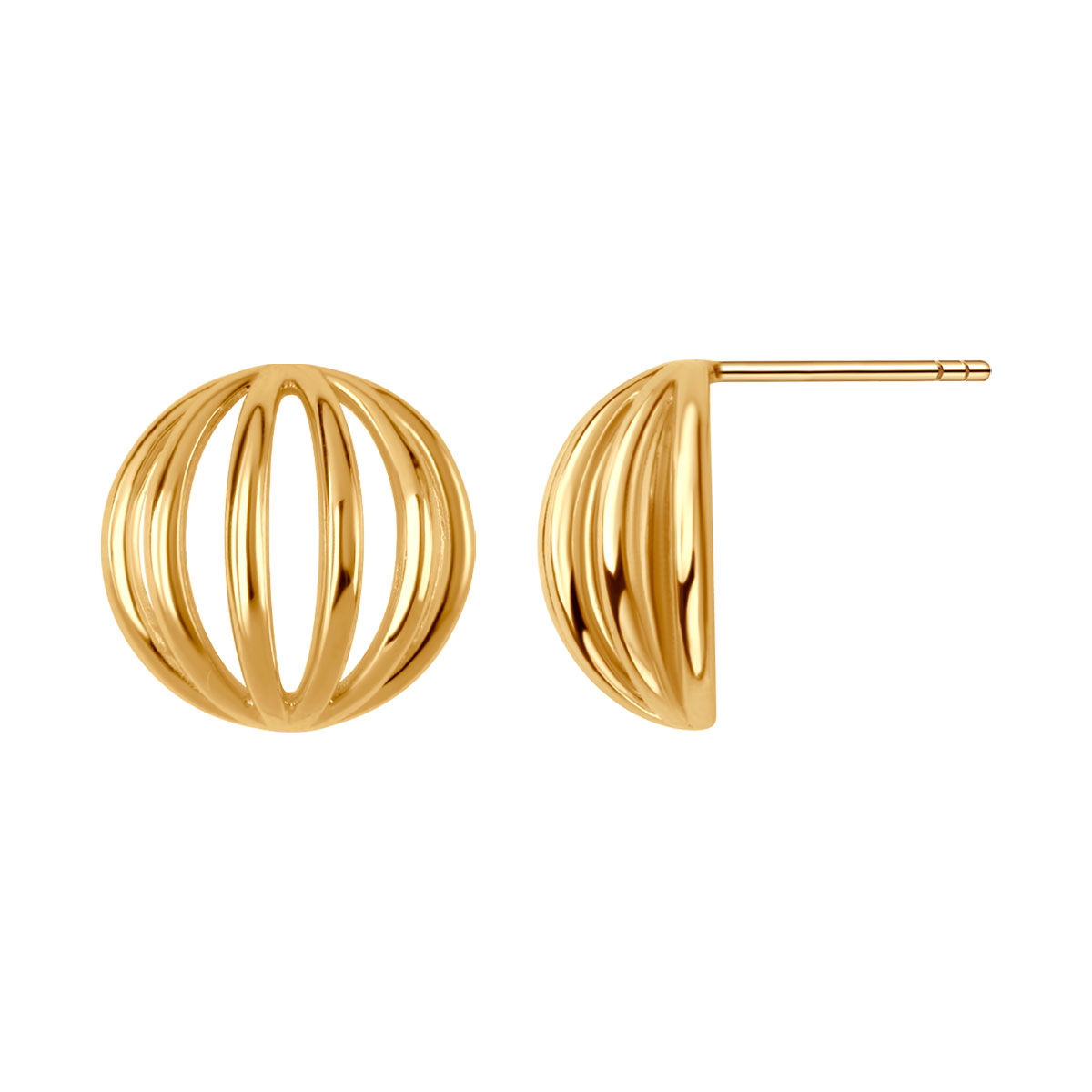 Gold-plated silver earrings - Simple