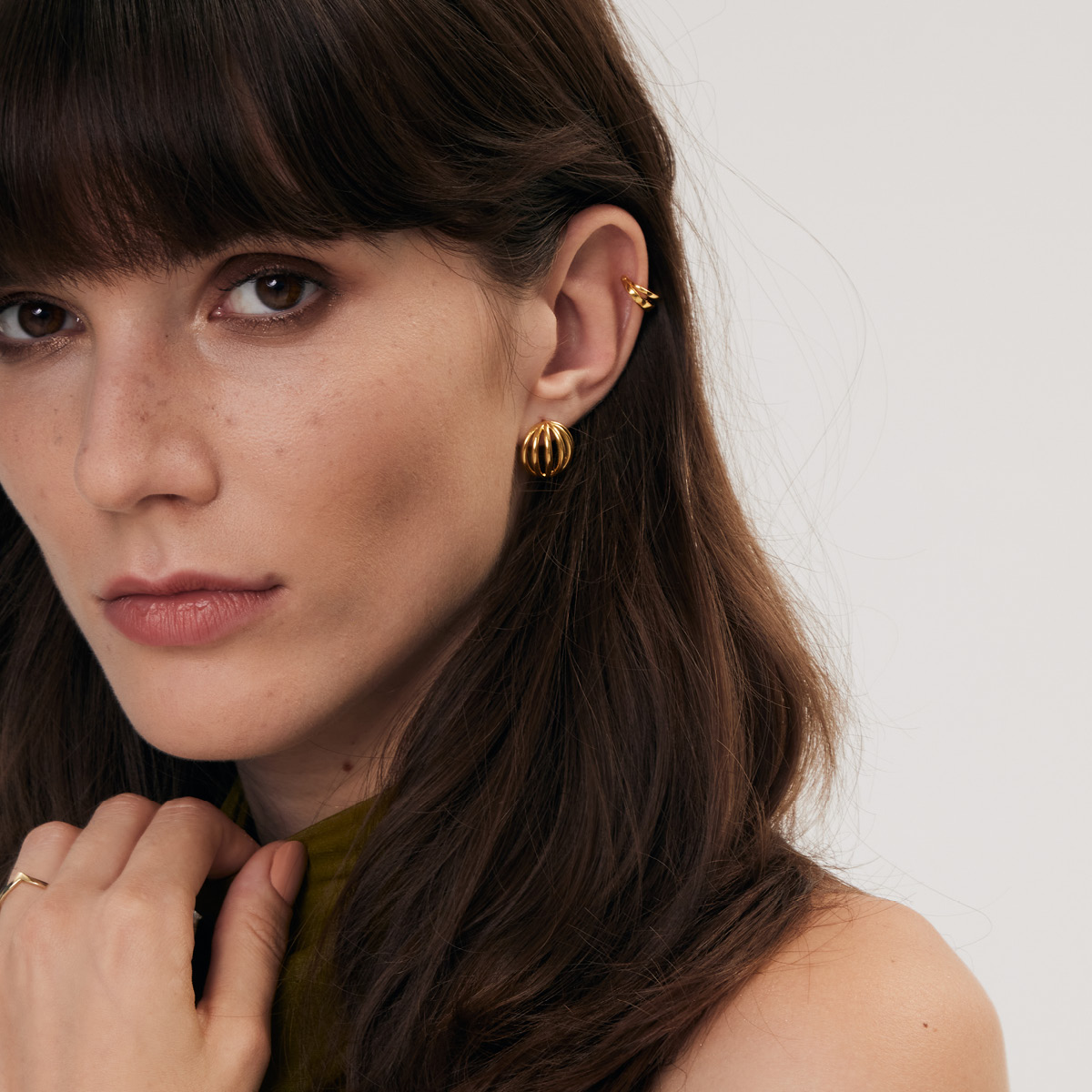 Gold-plated silver earrings - Simple