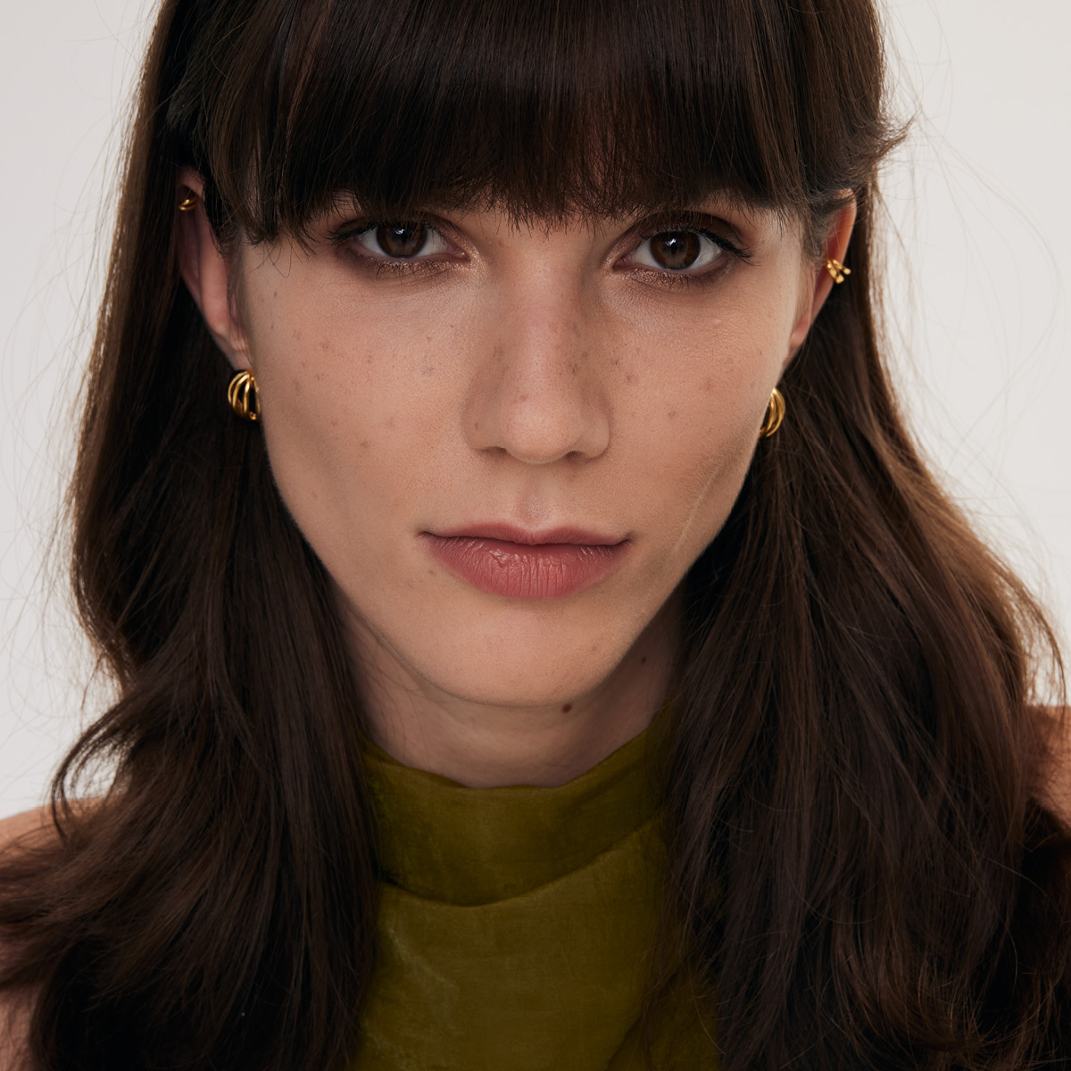 Gold-plated silver earrings - Simple