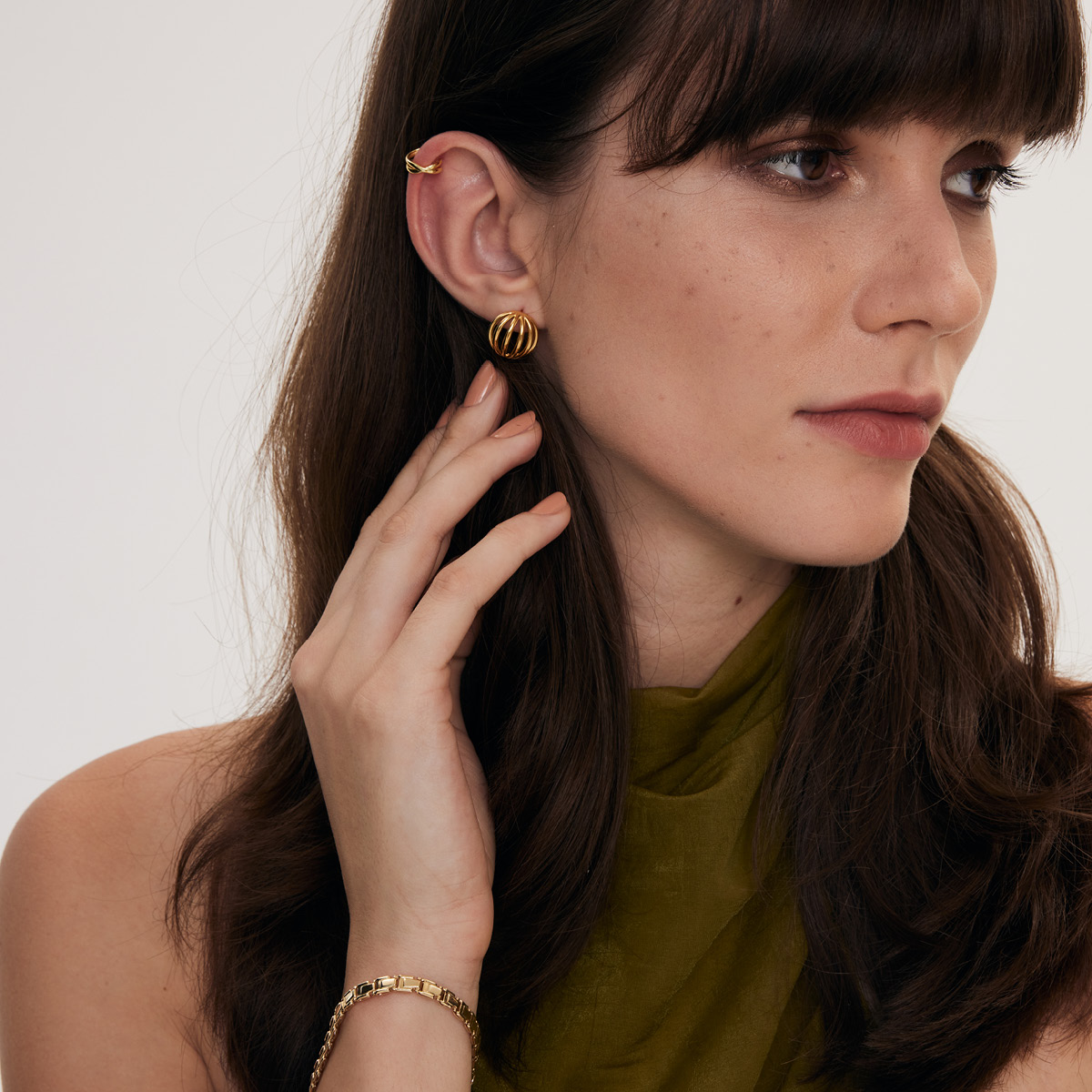 Gold-plated silver earrings - Simple