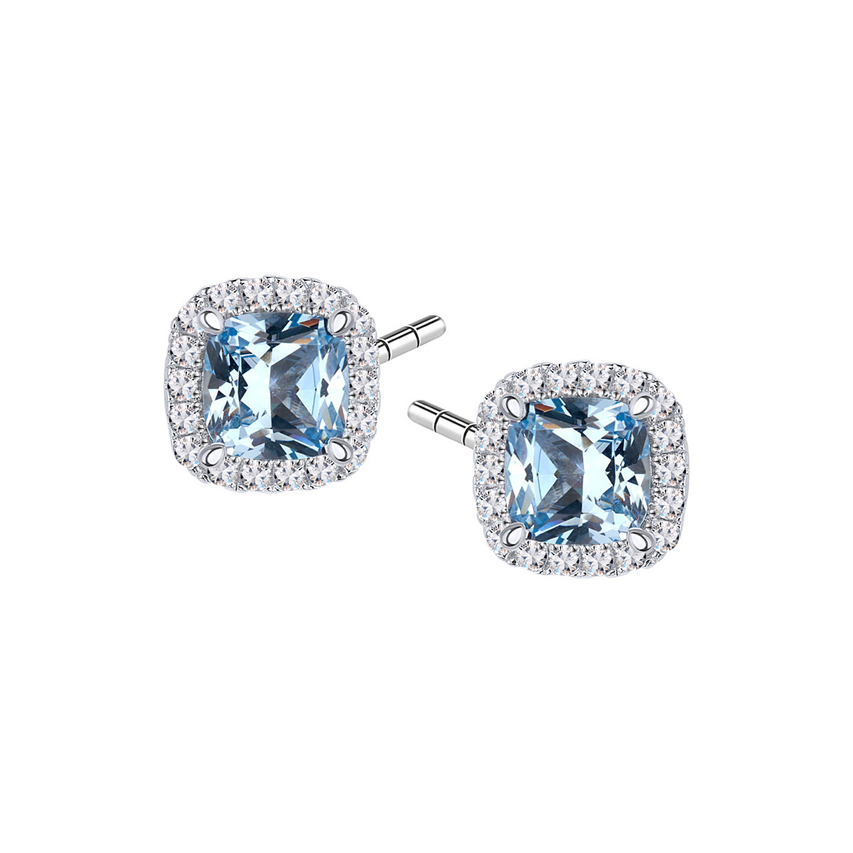 Silver earrings with zircons - Scarlet Dream