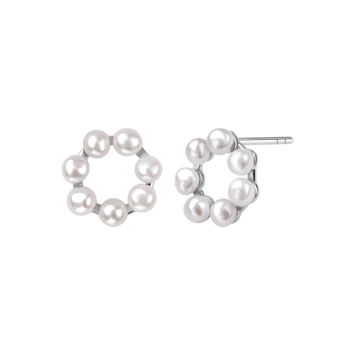 Kolczyki srebrne z perłami