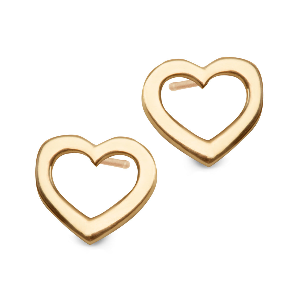 Kolczyki złote - serca - Symbole Miłości