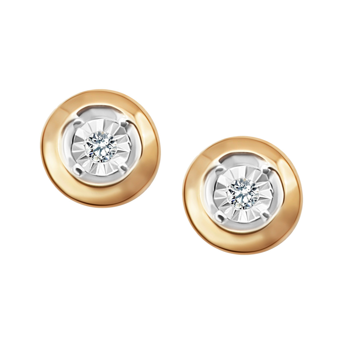 Kolczyki złote z diamentami