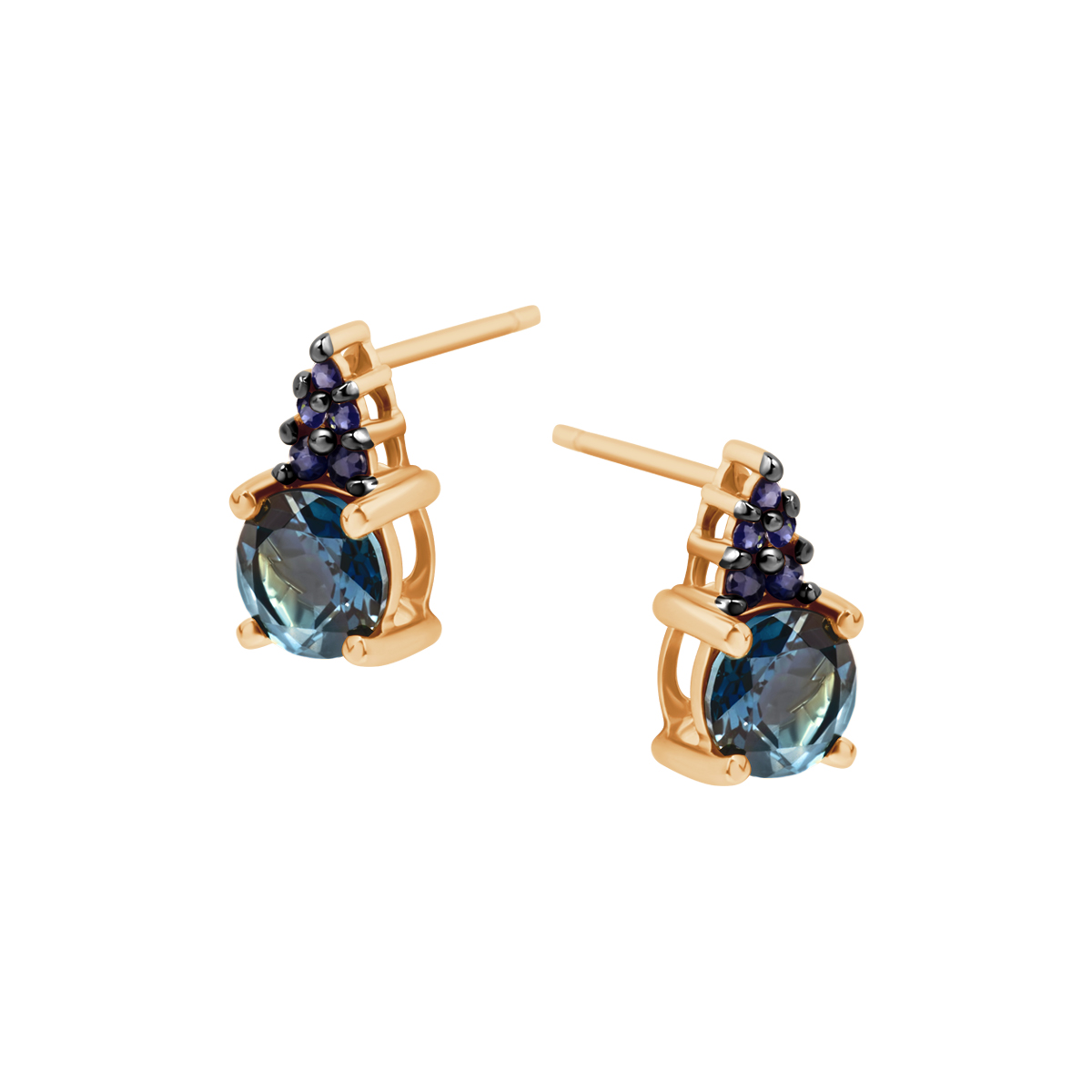 LONDON BLUE TOPAZY 1,80CT-2SZT SZAFIRY 0,14CT-10SZT