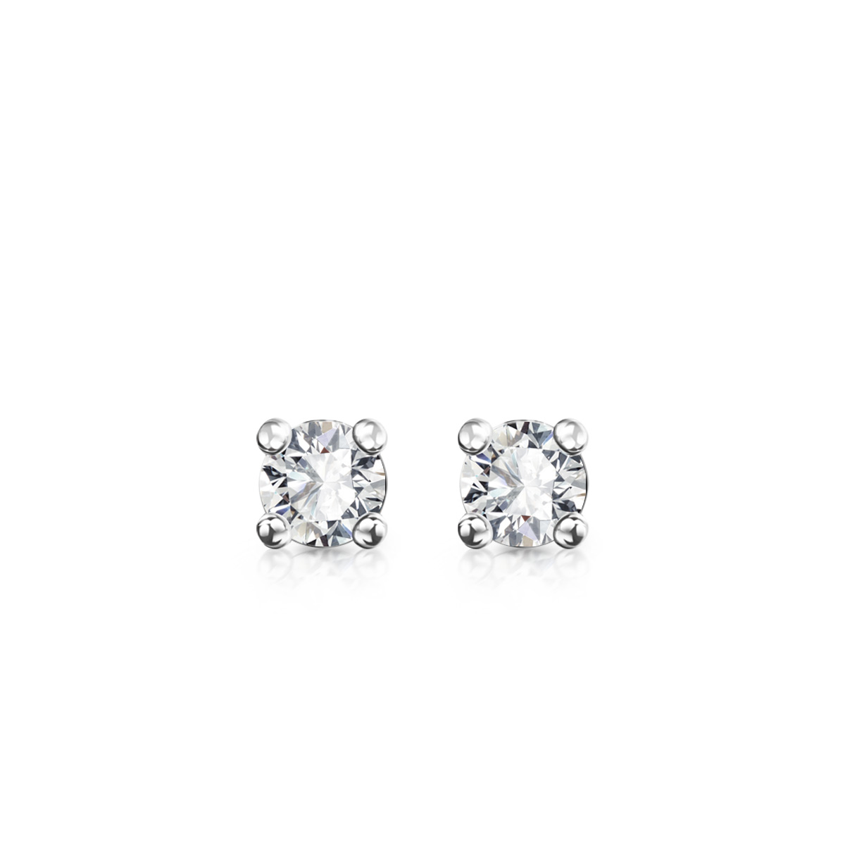 White gold earrings with diamonds - Éternel