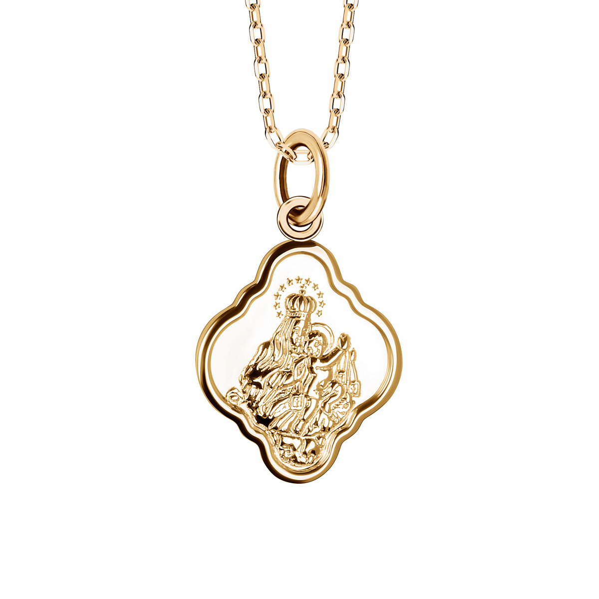 Gold-plated silver necklace - medallion
