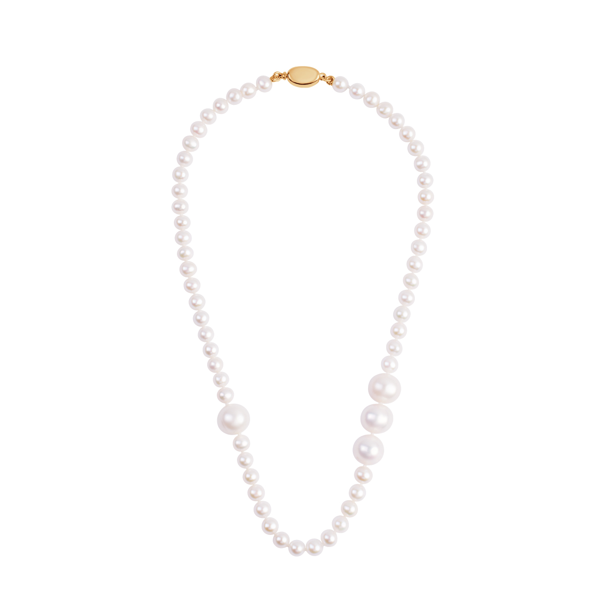 Pozlátený strieborný náhrdelník s perlami