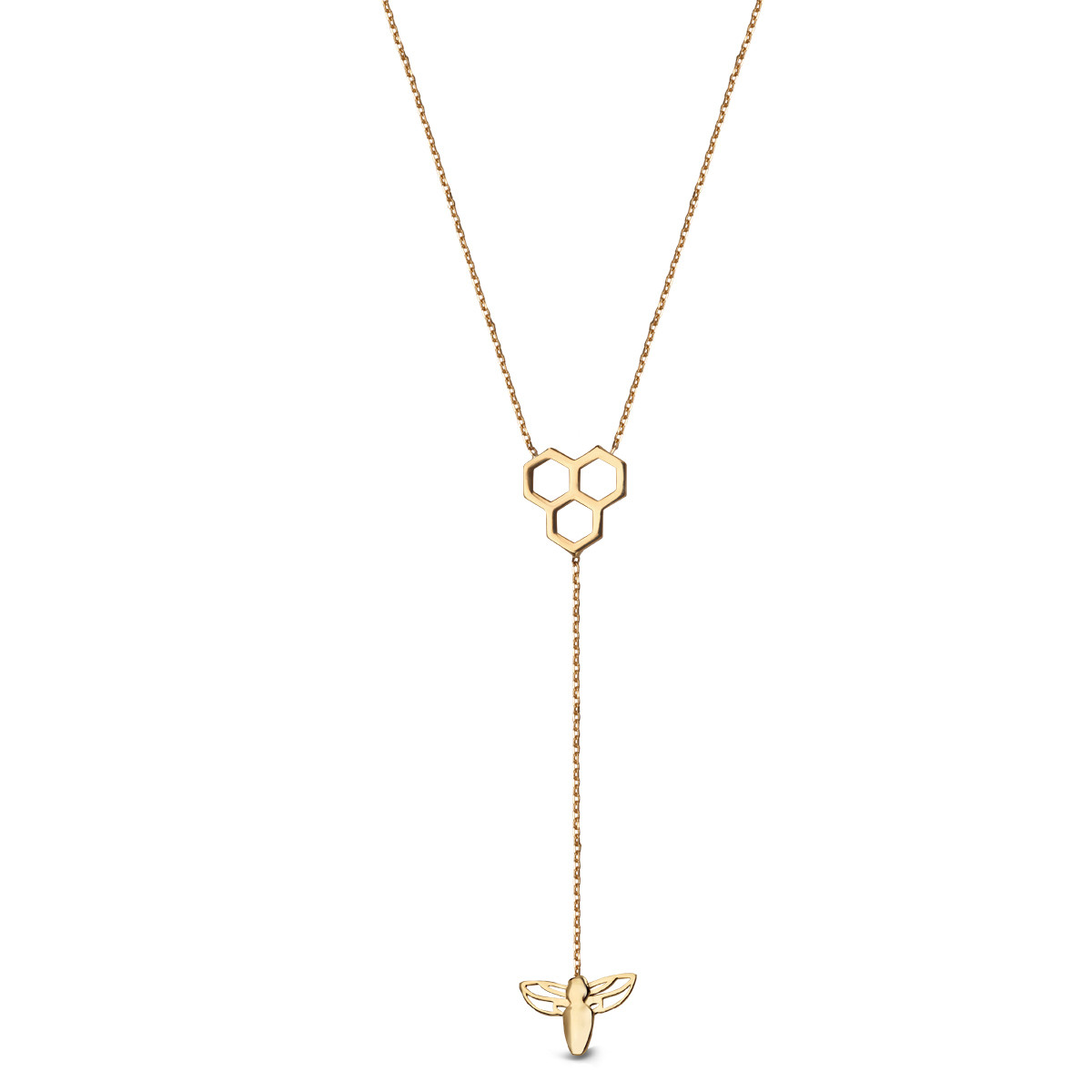 Gold necklace - bee - Queen B