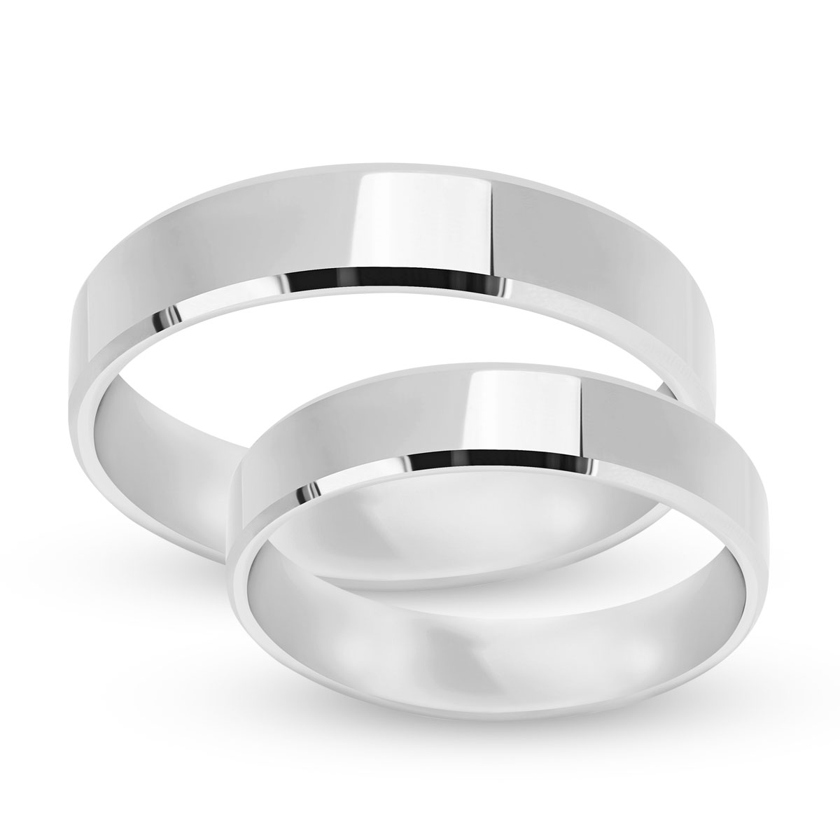 Snubní prsten z bílého zlata