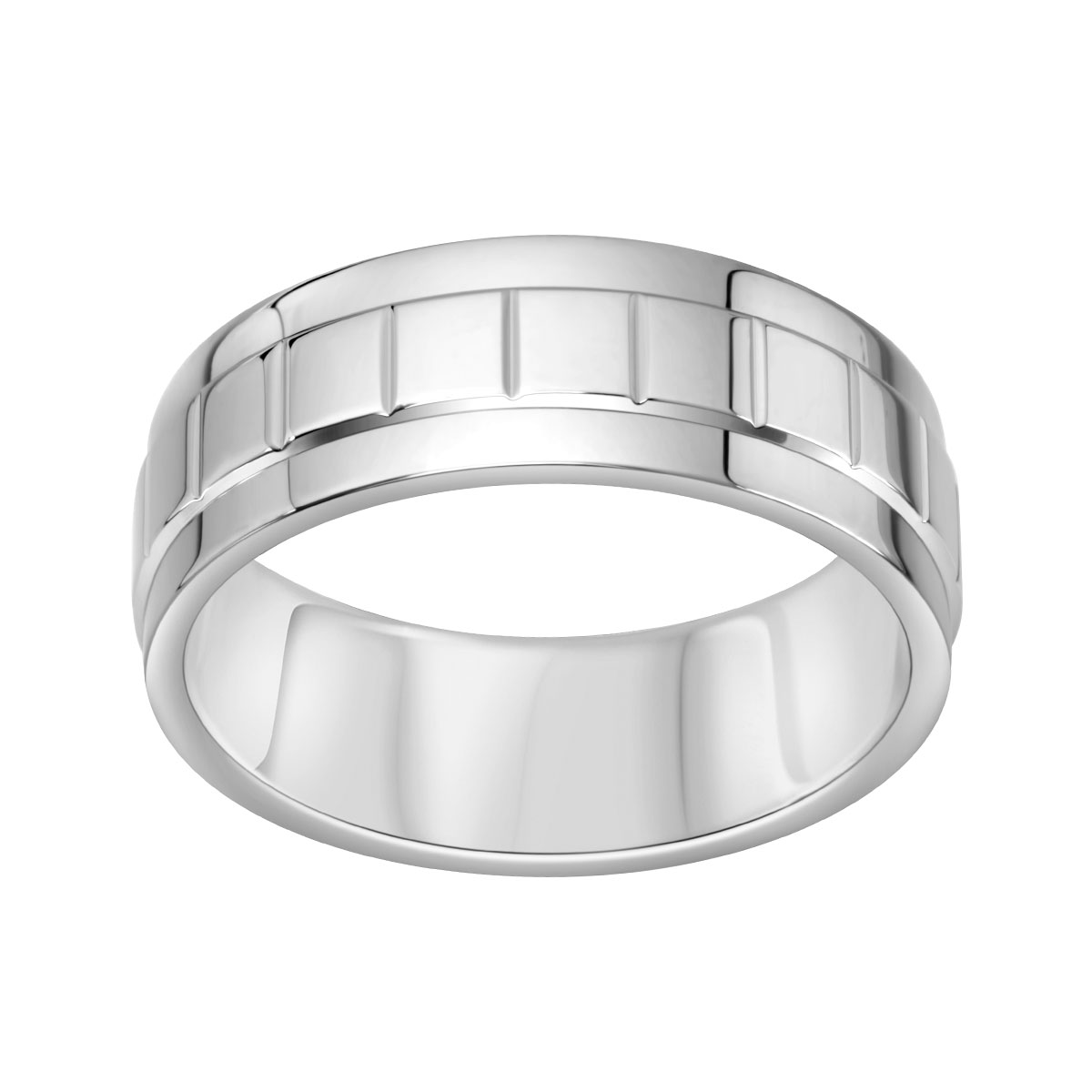 Snubní prsten z bílého zlata