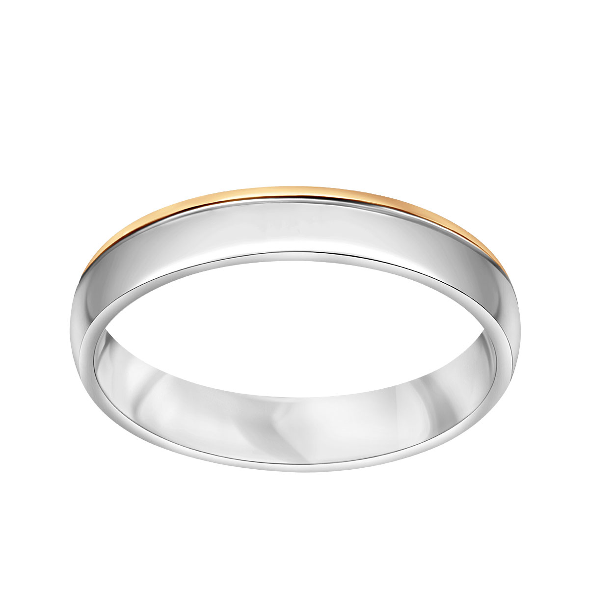 Snubní prsten z dvoubarevného zlata 