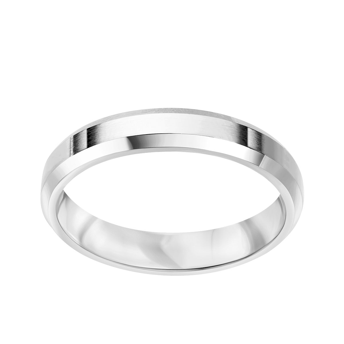 Snubní prsten z bílého zlata