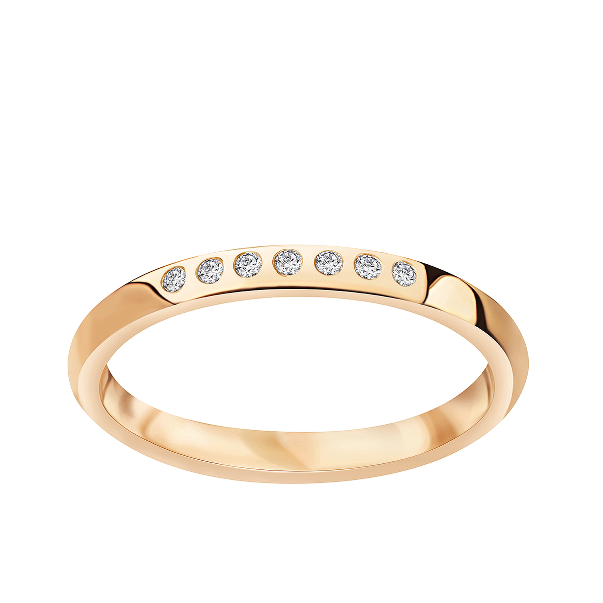 Zlatý snubní prsten s diamanty